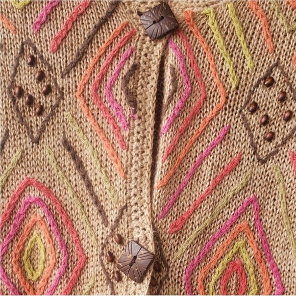 Crocheted Knit Bead Sigrid olsen Sport Cardigan - Picture 6 of 14